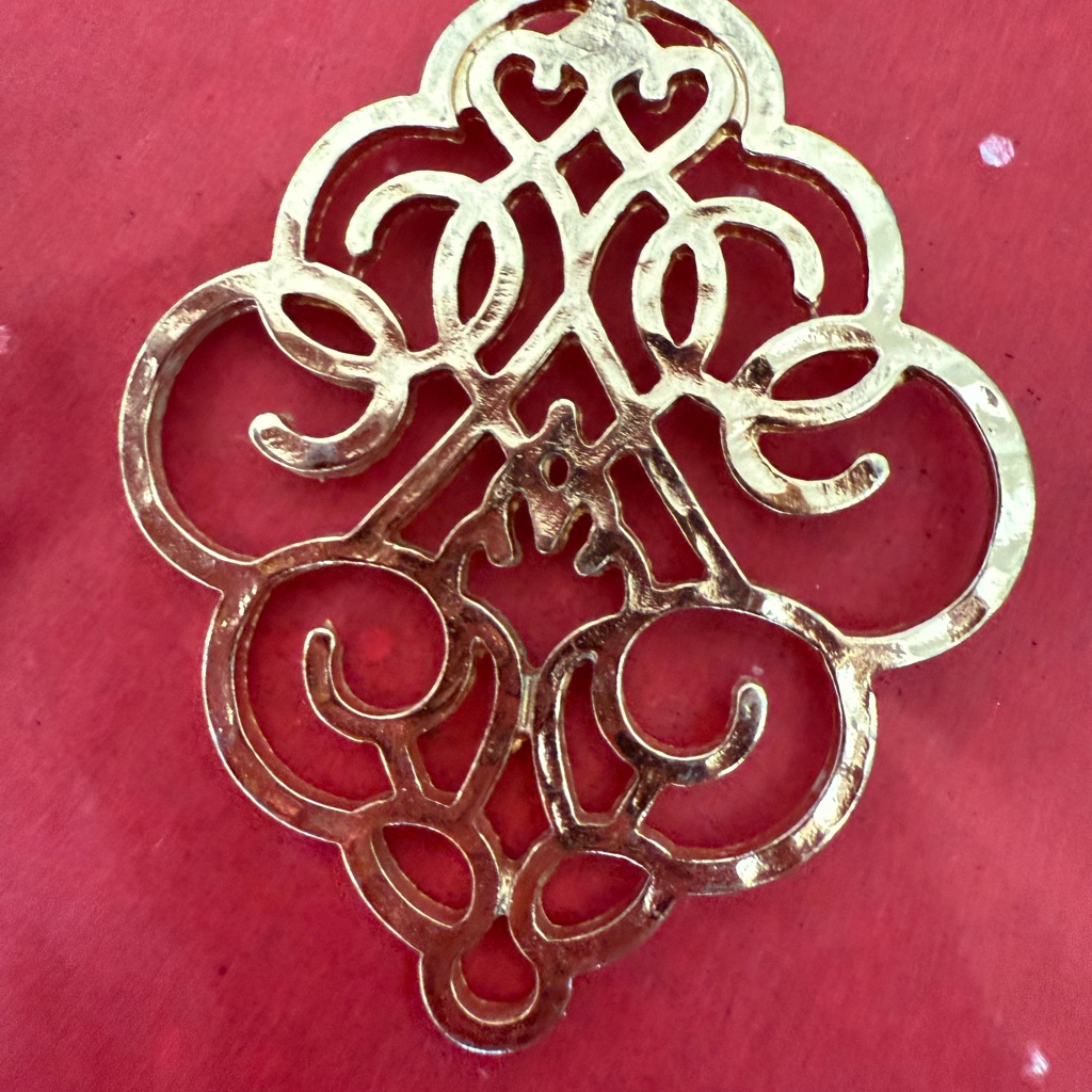Gold Filigree Earrings 20$